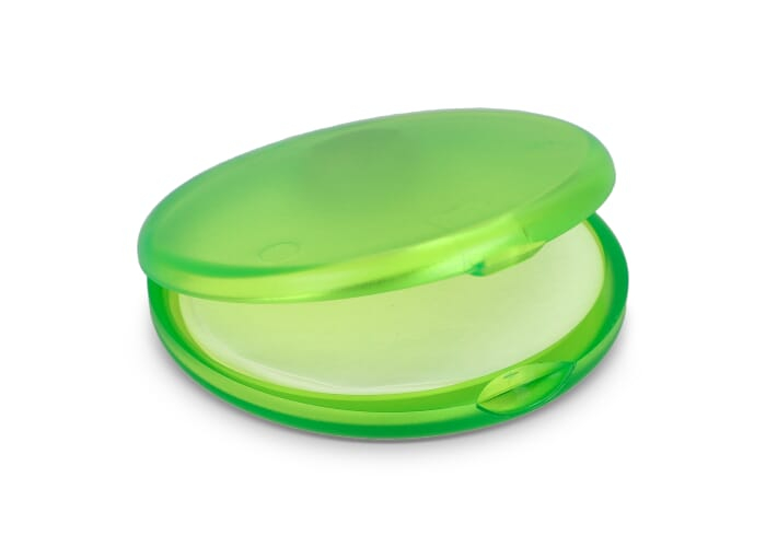 Savon publicitaire en feuilles de voyage Veila Ecru / Vert